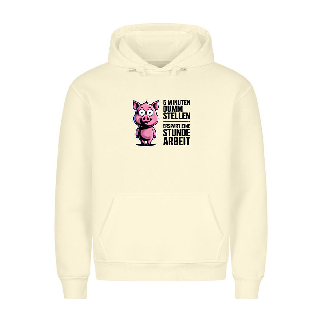 Hoodie 5 min dumm stellen, getragen