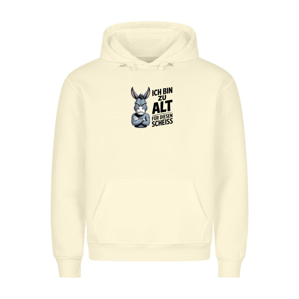 Hoodie Ich bin zu alt Esel, getragen