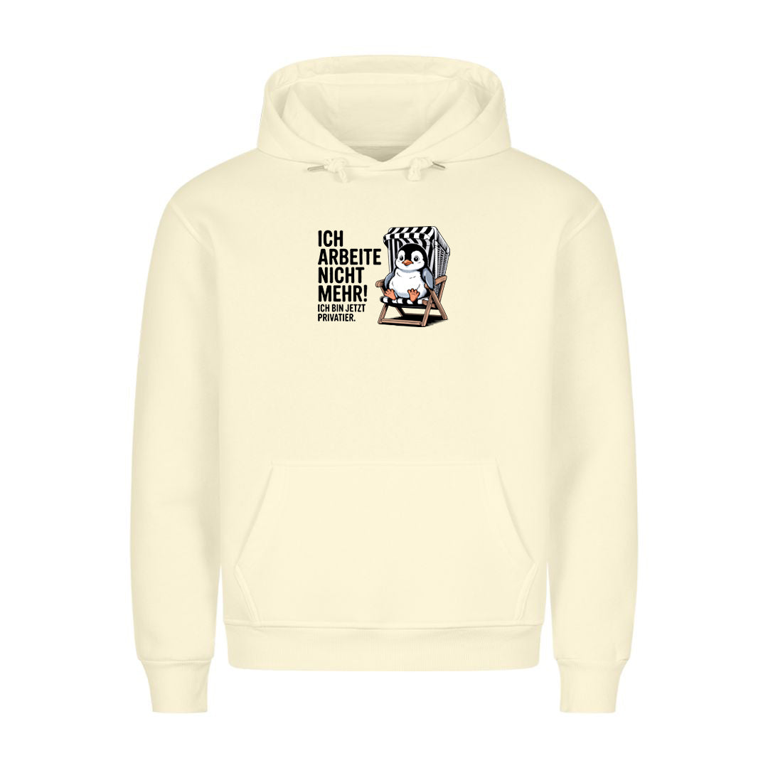 Hoodie Ich arbeite nicht mehr, getragen