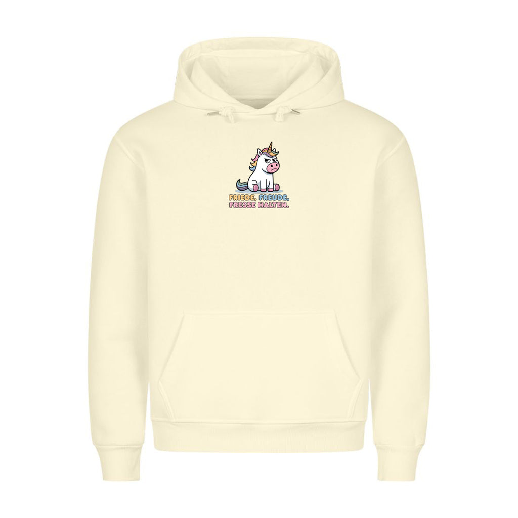 Hoodie Friede Freude Fresse Halten, getragen