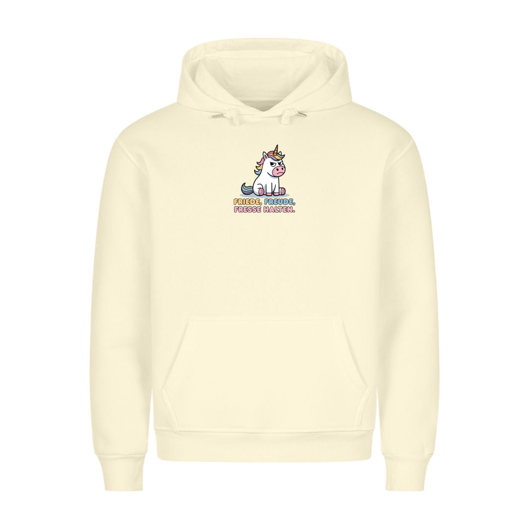 Hoodie Friede Freude Fresse Halten, getragen