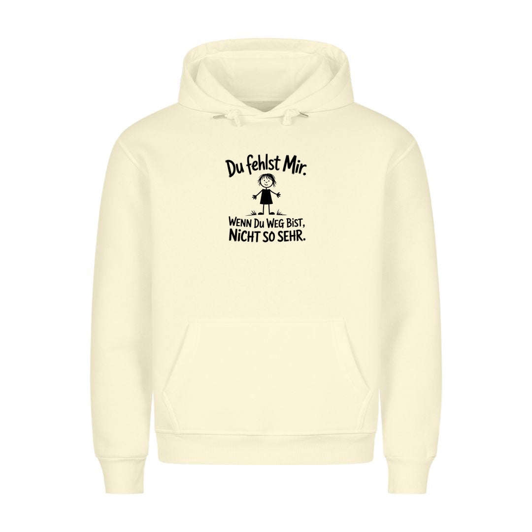 Hoodie du fehlst mir, getragen