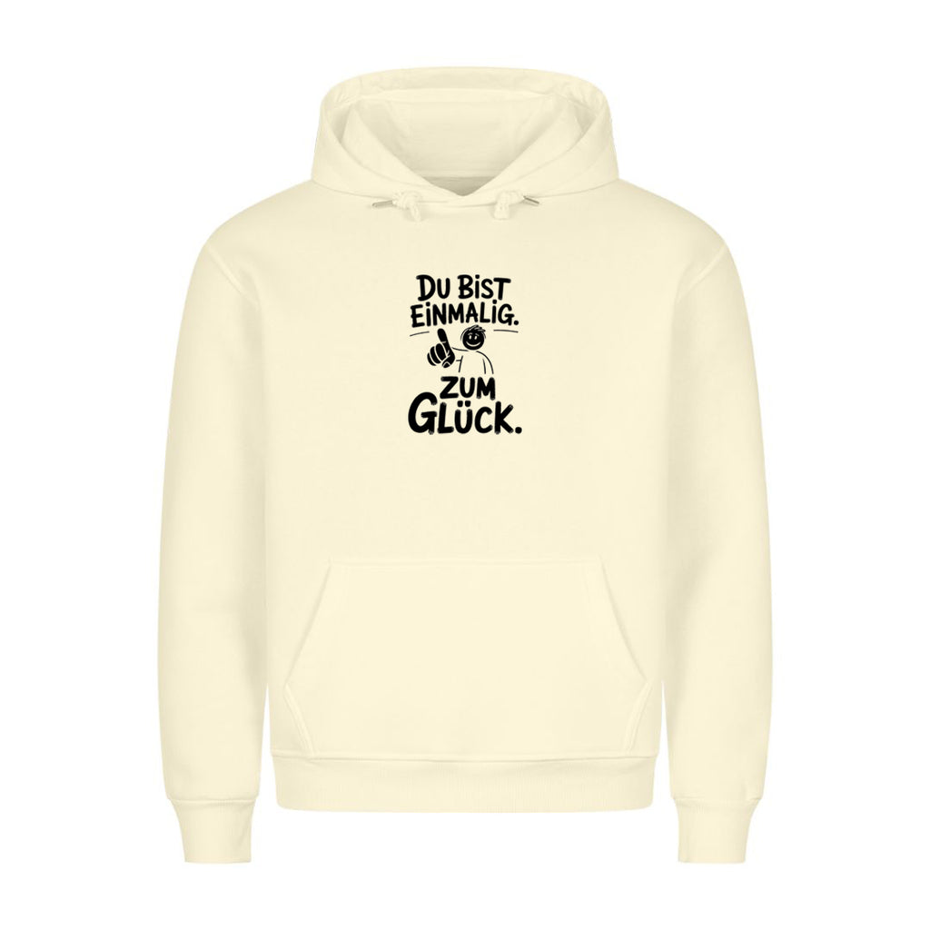 Hoodie Du bist einmalig, getragen