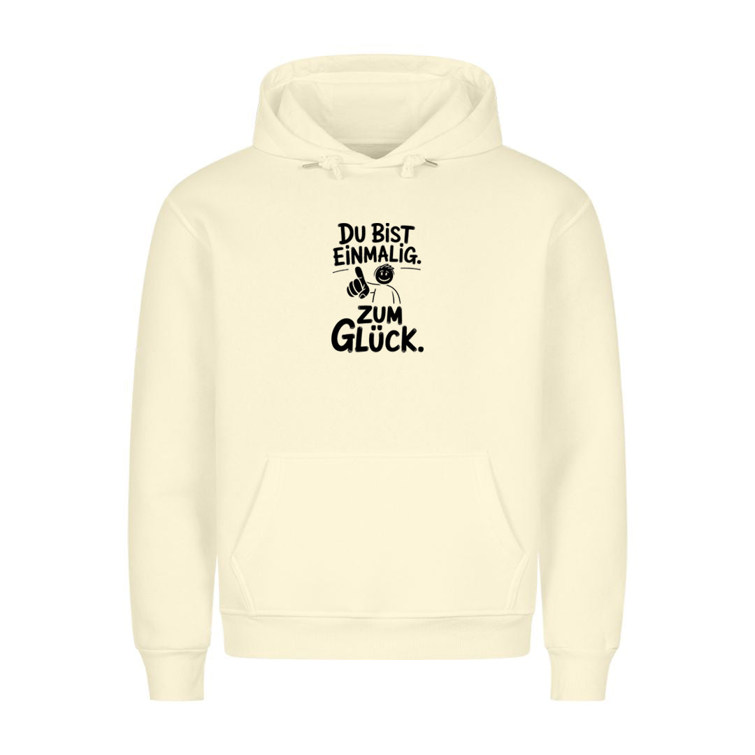 Hoodie Du bist einmalig, getragen