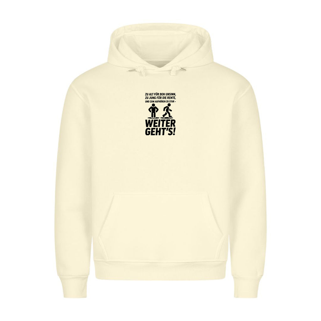 Hoodie Weiter gehts, getragen