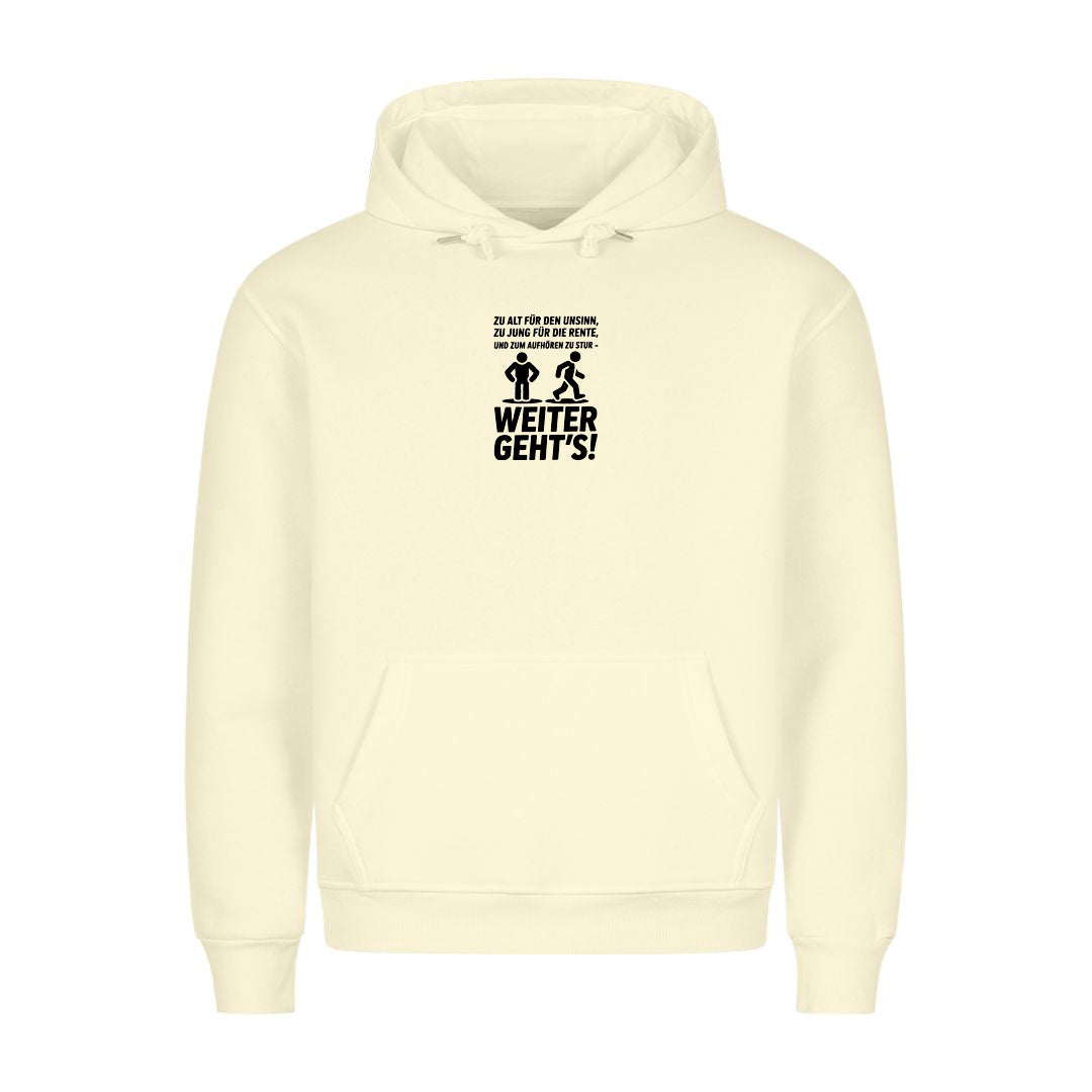 Hoodie Weiter gehts, getragen