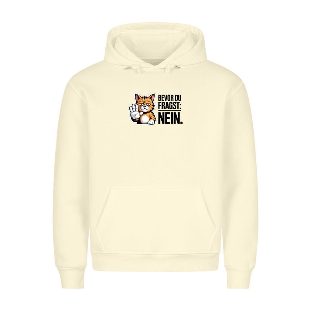 Hoodie Nein Katze, getragen