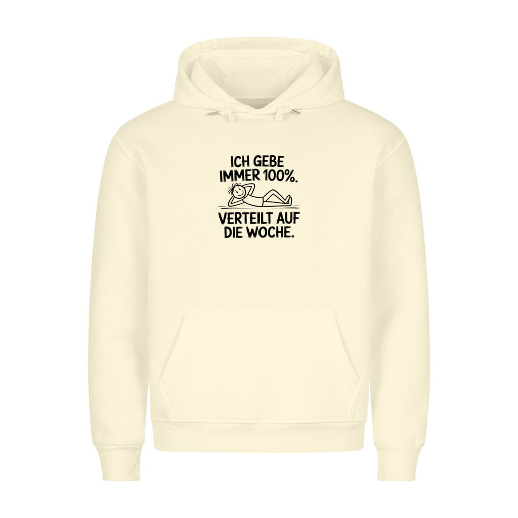 Hoodie gebe 100 Prozent, getragen