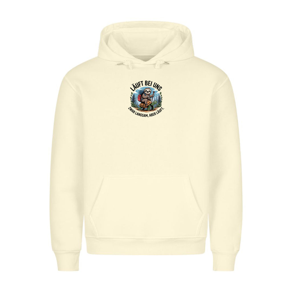 Hoodie Läuft bei Uns, getragen