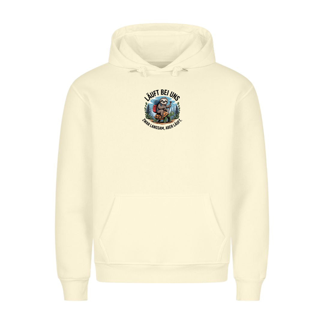 Hoodie Läuft bei Uns, getragen