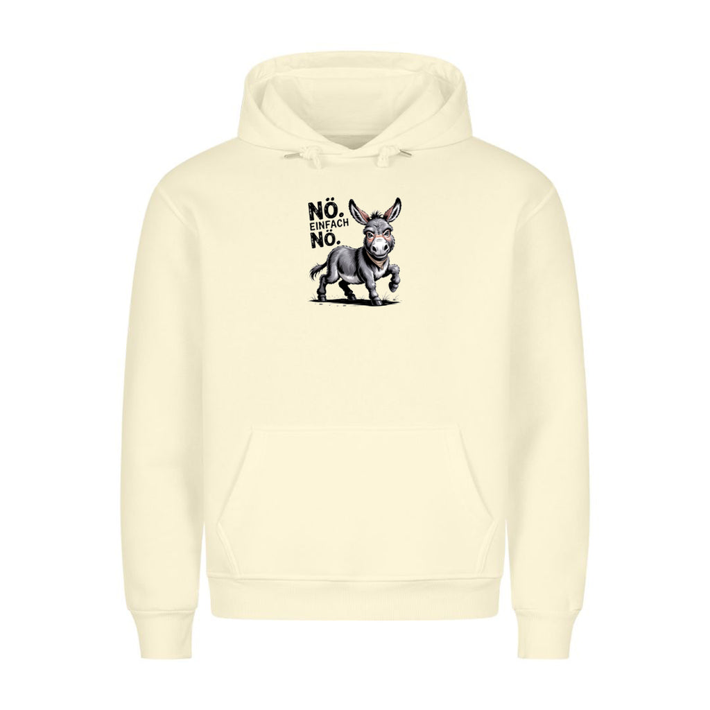 Hoodie Einfach nö Esel, getragen