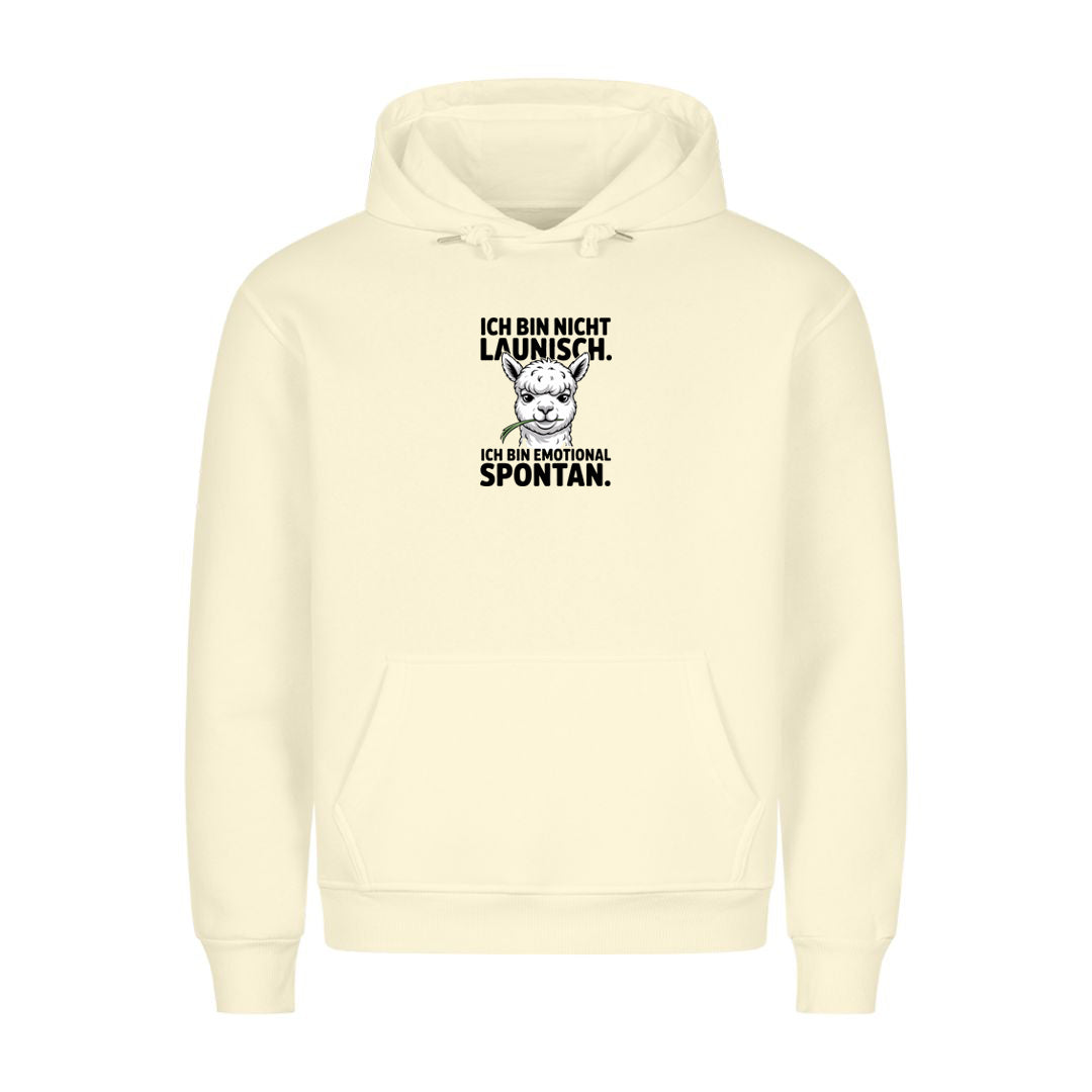 Hoodie Ich Bin Nicht Launisch, getragen