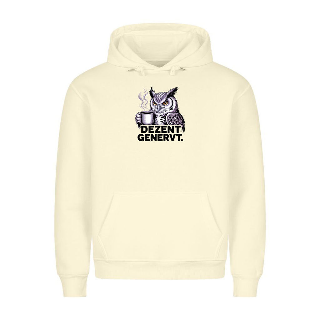 Hoodie Dezent Genervt, getragen