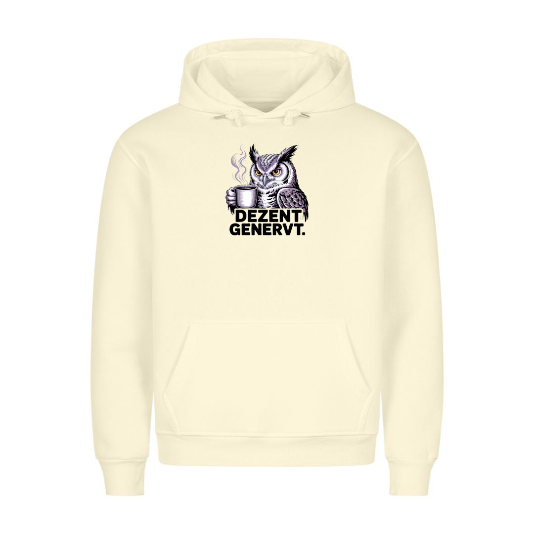 Hoodie Dezent Genervt, getragen