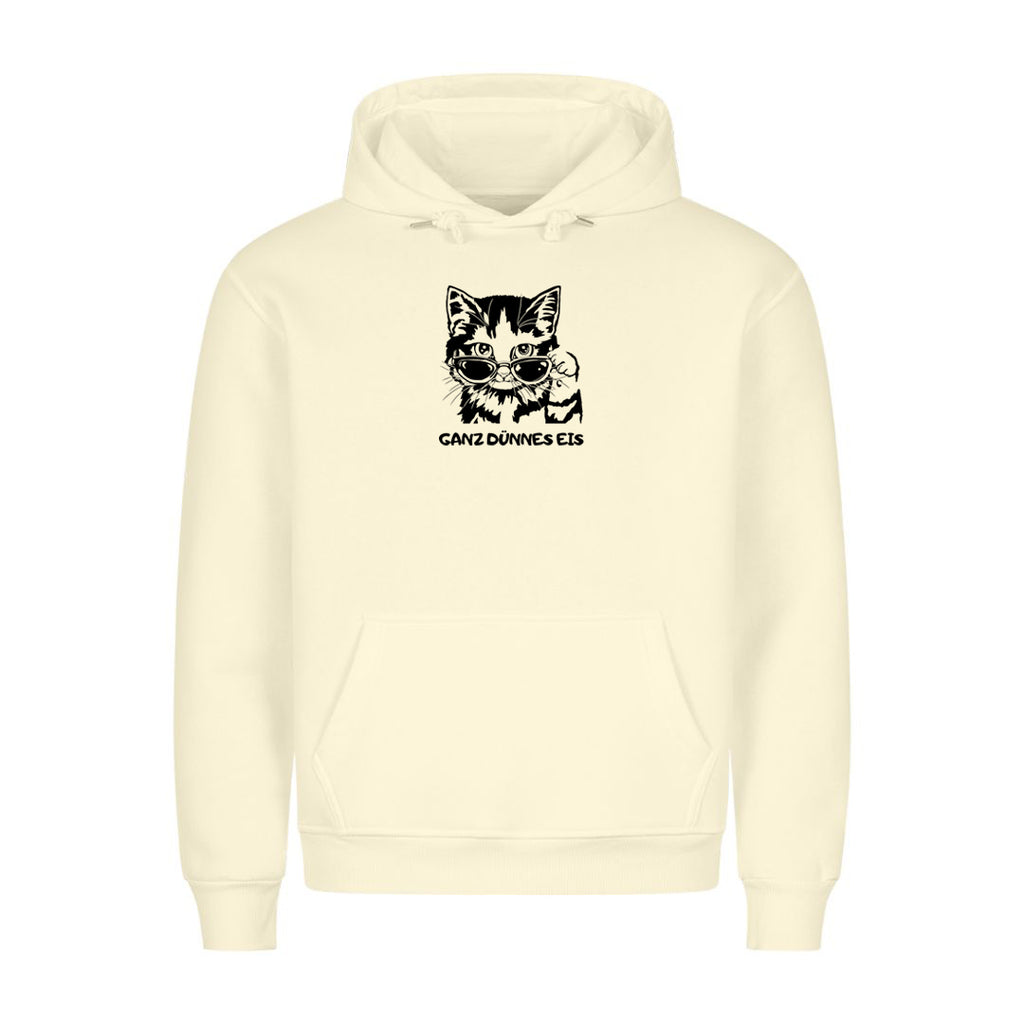 Dünnes Eis Katze Hoodie