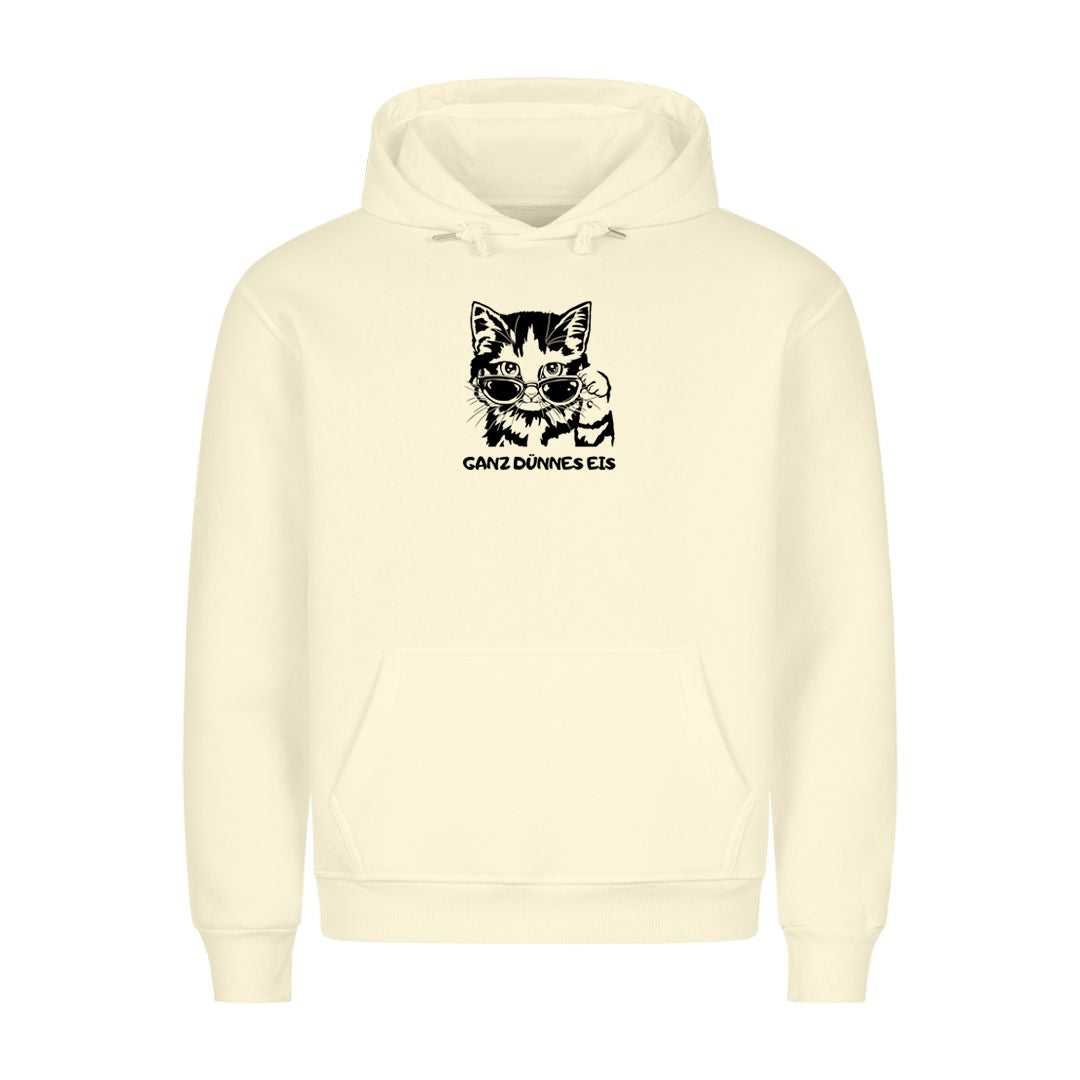 Dünnes Eis Katze Hoodie