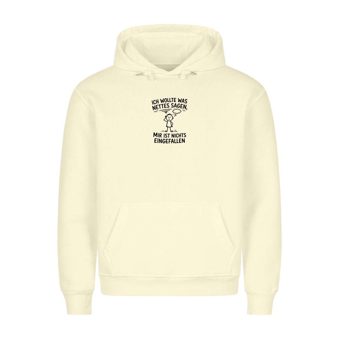 Hoodie Was nettes Sagen, getragen