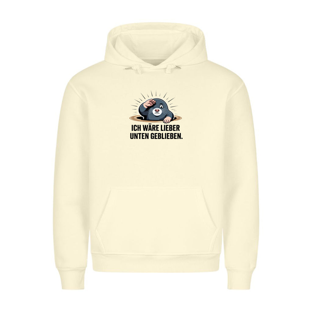 Hoodie Lieber Unten geblieben, getragen