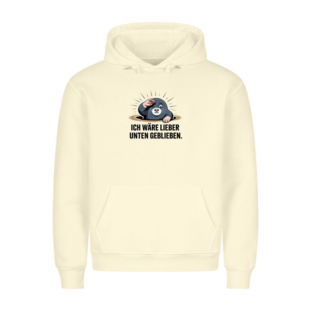 Hoodie Lieber Unten geblieben, getragen