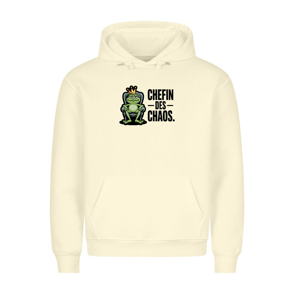Hoodie Chefin des Chaos, getragen