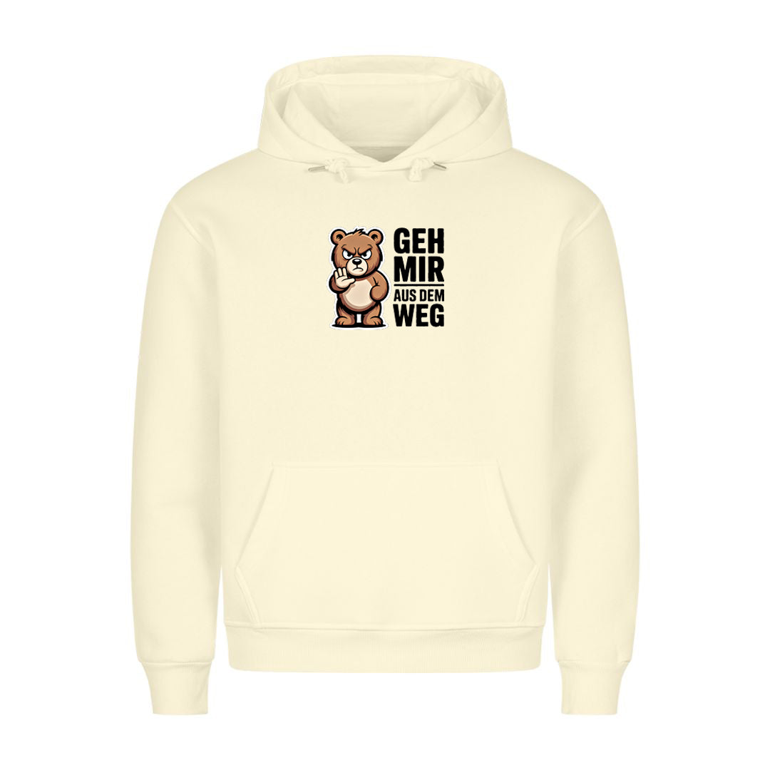 Hoodie Geh mir aus dem Weg Bär, getragen