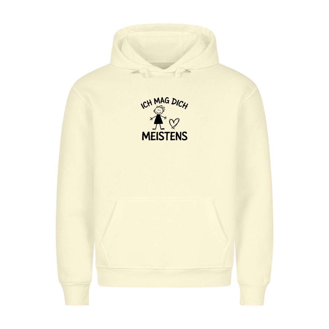 Hoodie Ich mag dich, meistens, getragen