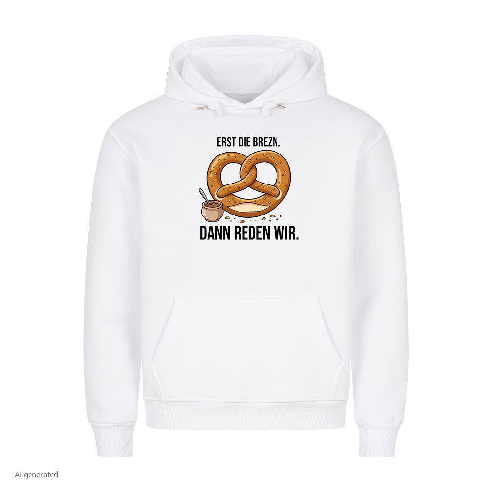 Erst die Brezn Wiesn Hoodie in Weiß