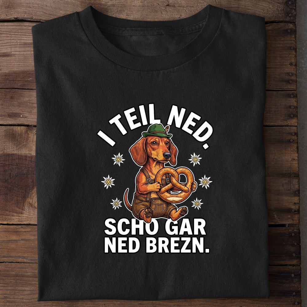 I teil keine Brezn Wiesn T-Shirt in Schwarz
