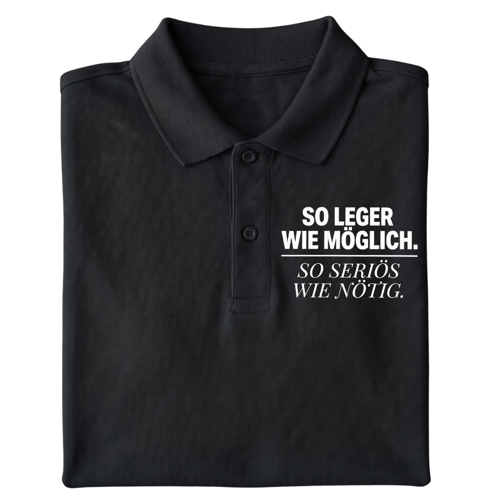 So leger wie nötig Polo T-Shirt gefaltetes Mockup