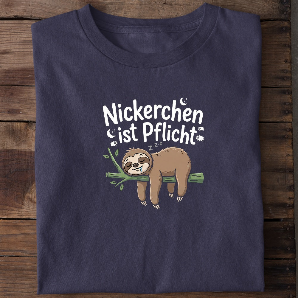 Unisex Bio-T-Shirt von Beyond Humor mit dem Spruch 'Nickerchen ist Pflicht'