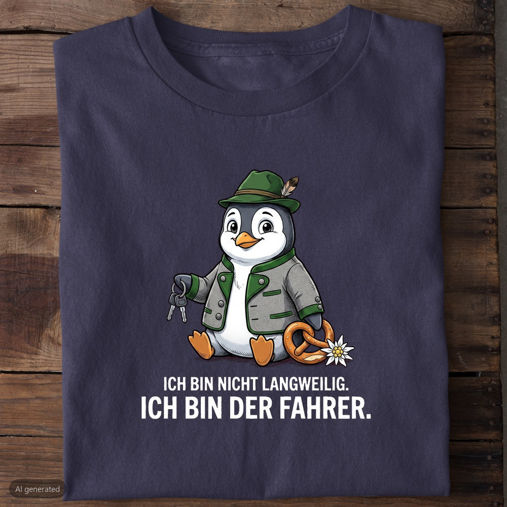 Ich bin der Fahrer Wiesn T-Shirt in Navy