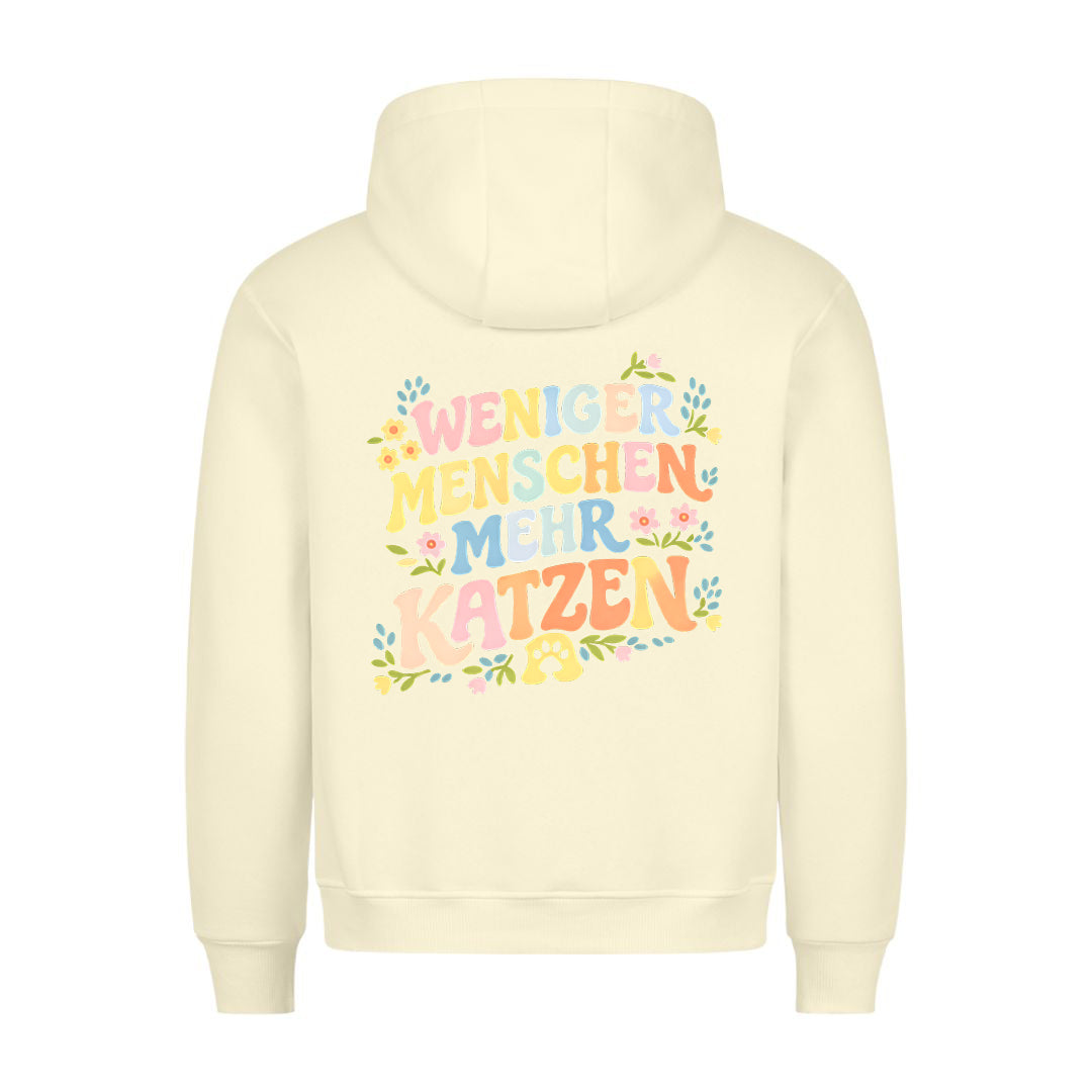 Weniger Menschen pastell Hoodie BackPrint