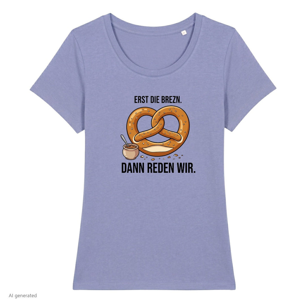 Erst die Brezn Wiesn Damen T-Shirt in Lavendel
