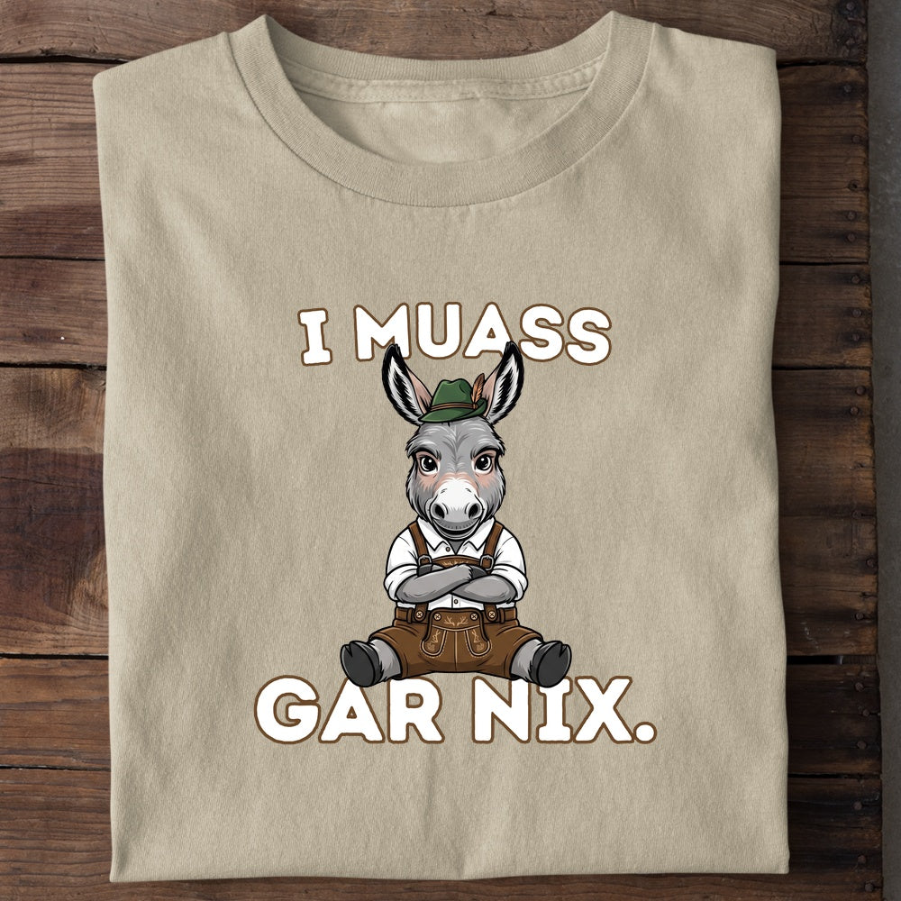 I muass gar nix Wiesn T-Shirt in Beige
