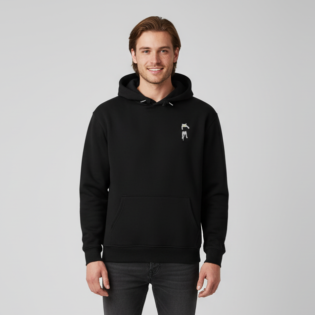 Hängende Katze Hoodie