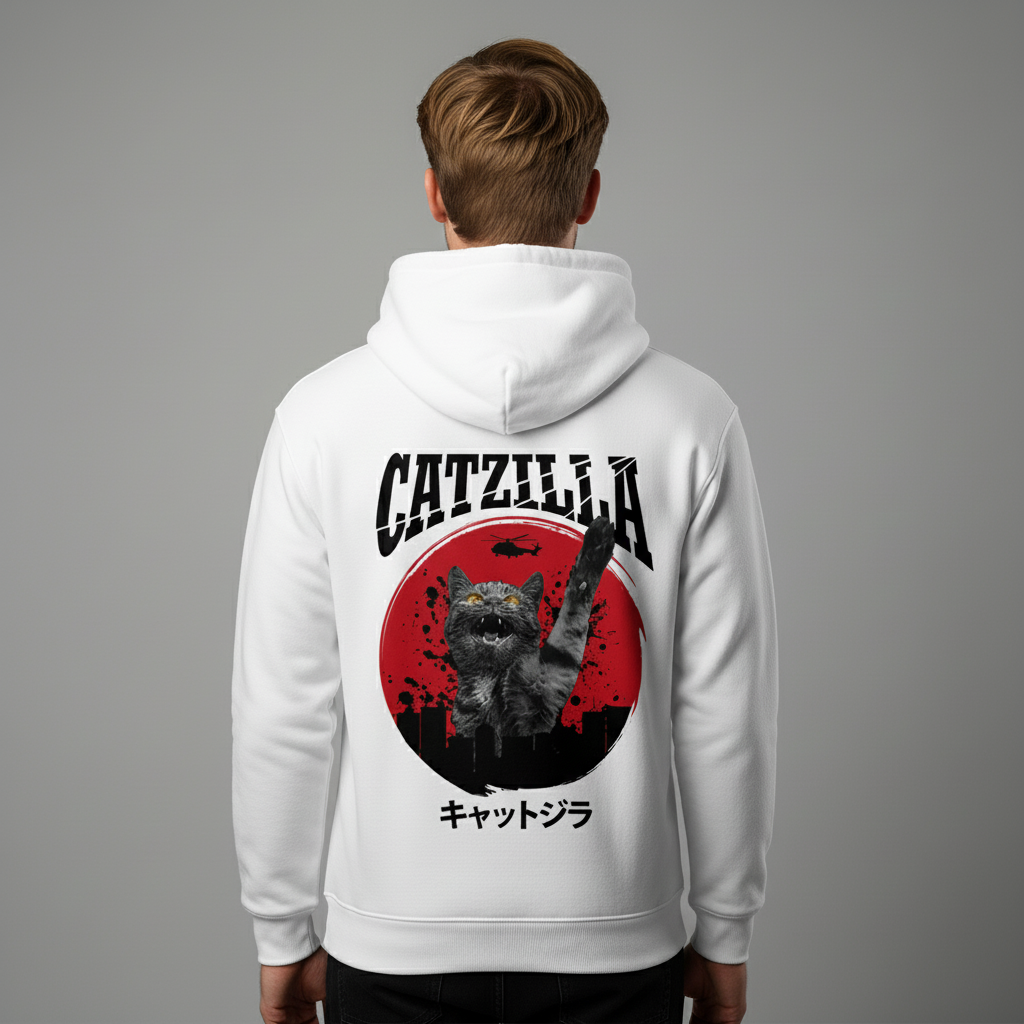 Catzilla Hoodie BackPrint