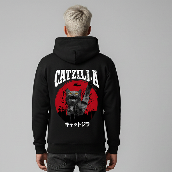 Catzilla Hoodie BackPrint