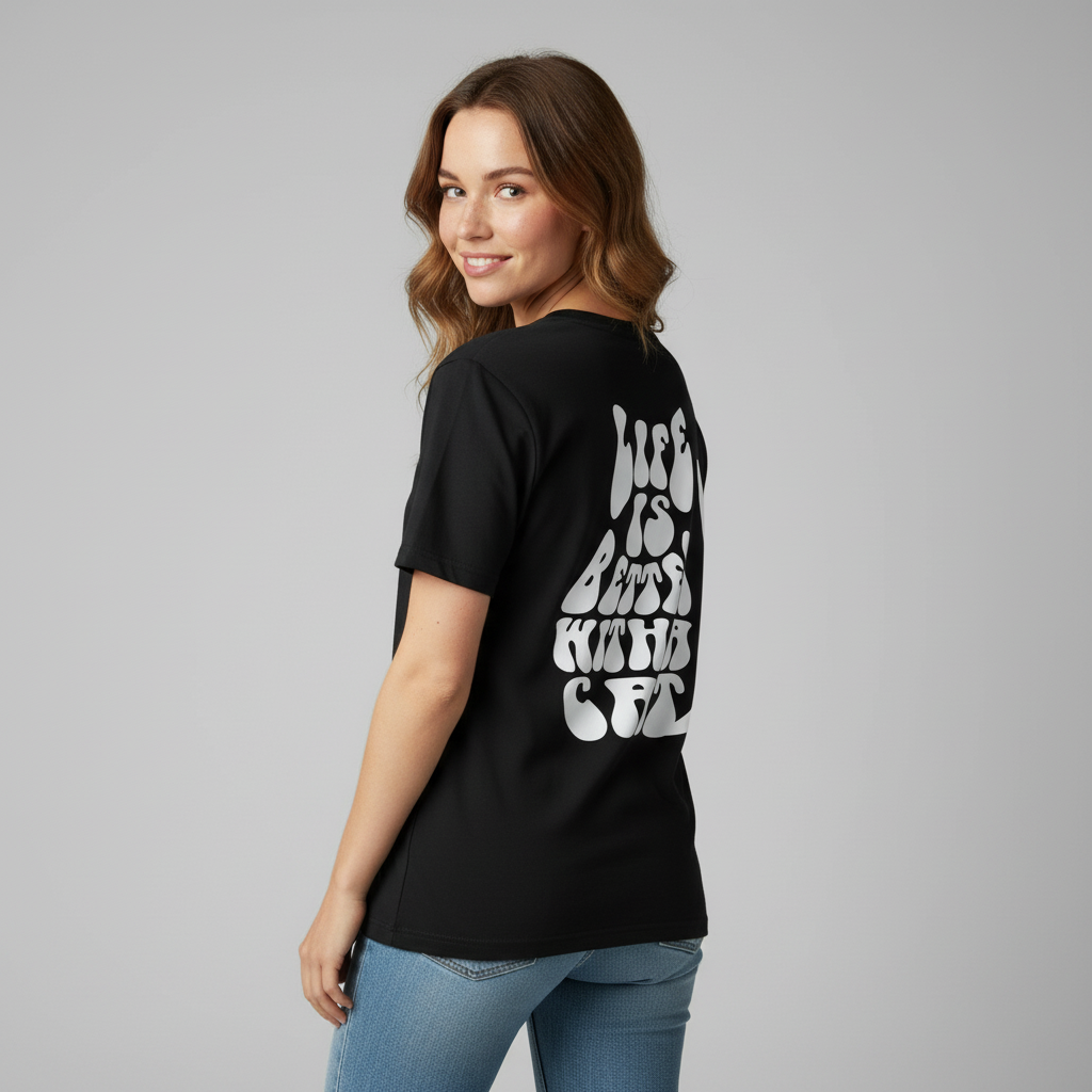 Life is better  T-Shirt BackPrint