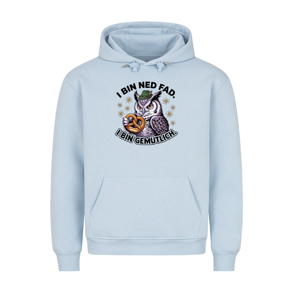 I bin ned fad Wiesn Hoodie in Babyblau