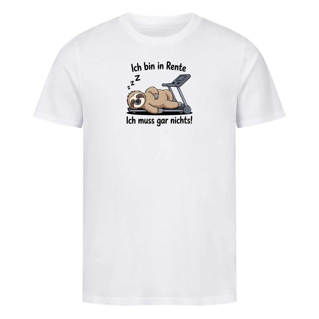 T-Shirt Ich bin in Rente Laufband, Motivansicht