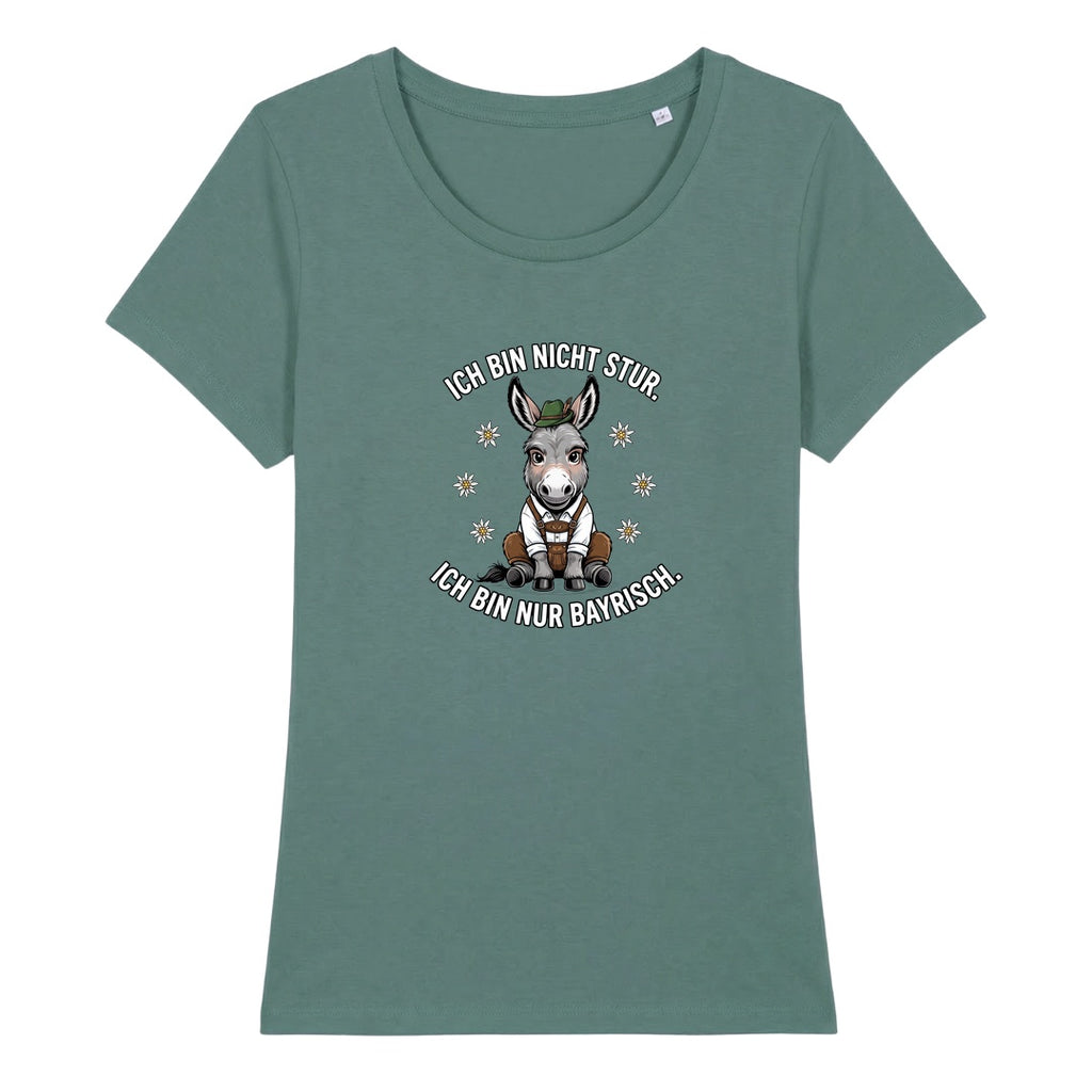 Bayrischer Esel Wiesn Damen T-Shirt in Green Bay