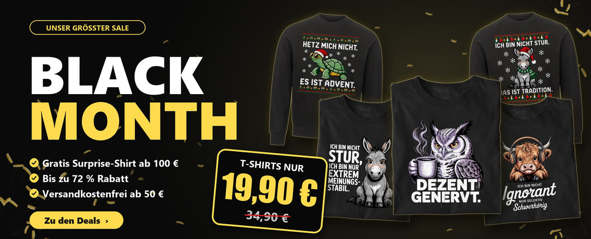 Black Month: Unser größter Sale, T-Shirts nur 19,90 €