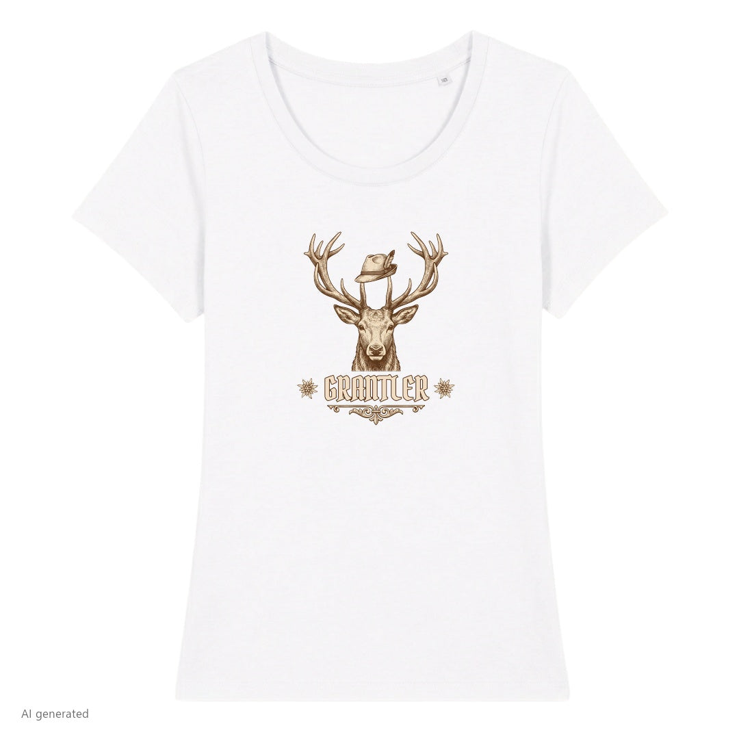 Grantler Wiesn Damen T-Shirt in Weiß