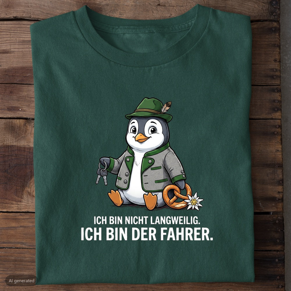 Ich bin der Fahrer Wiesn T-Shirt in Grün