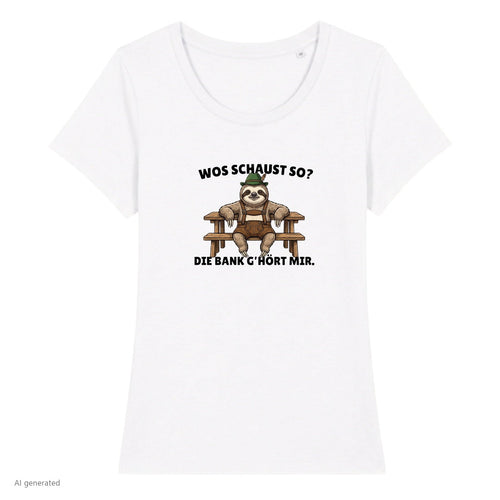 Die Bank gehört mir Wiesn Damen T-Shirt in Weiß
