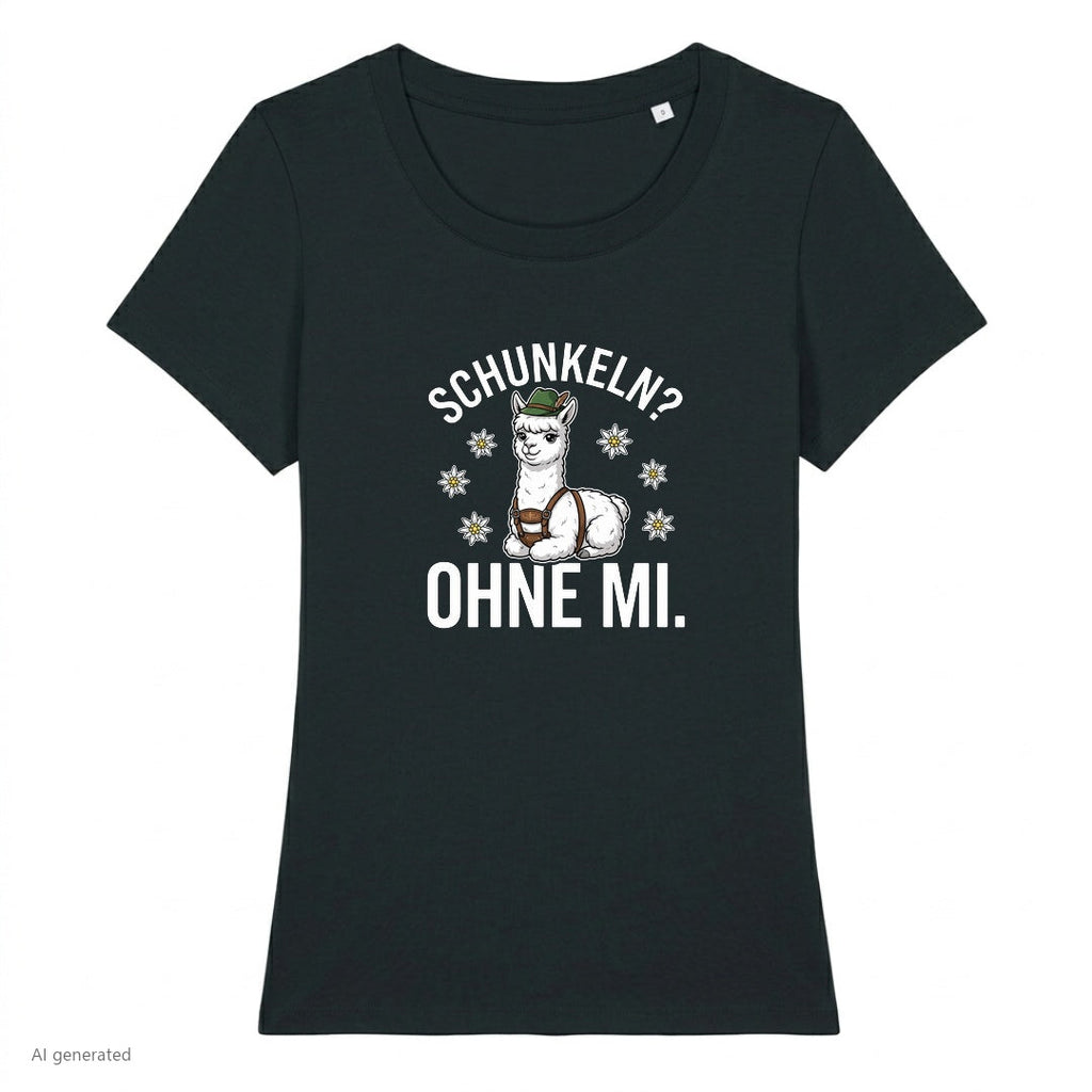 Schunkeln ohne mi Wiesn Damen T-Shirt in Schwarz