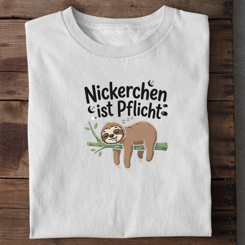 Unisex Bio-T-Shirt von Beyond Humor mit dem Spruch 'Nickerchen ist Pflicht'