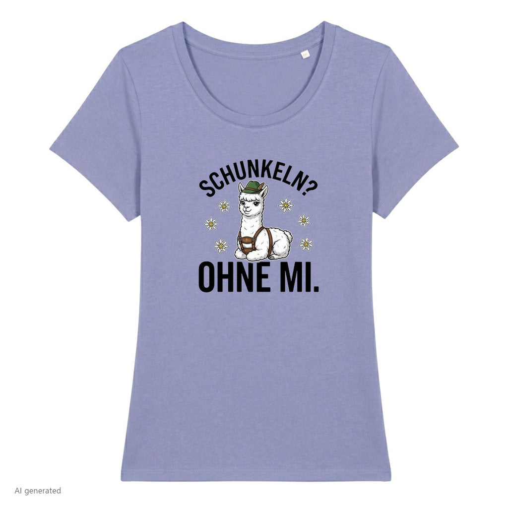 Schunkeln ohne mi Wiesn Damen T-Shirt in Lavendel