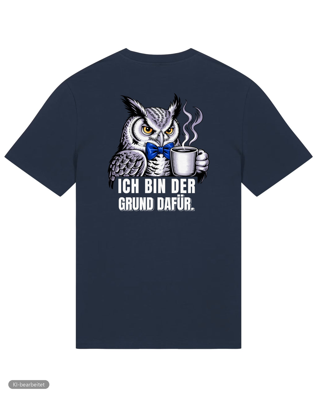 Dezent genervt, der Grund dafür Partnerlook T-Shirts: Rückendruck, Shirt für ihn in Navy