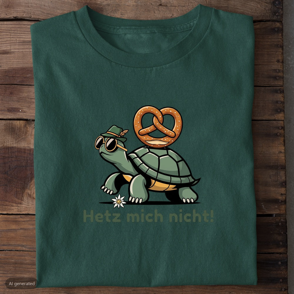 Hetz mich nicht Wiesn T-Shirt in Grün